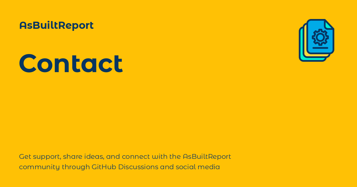 Contact - AsBuiltReport